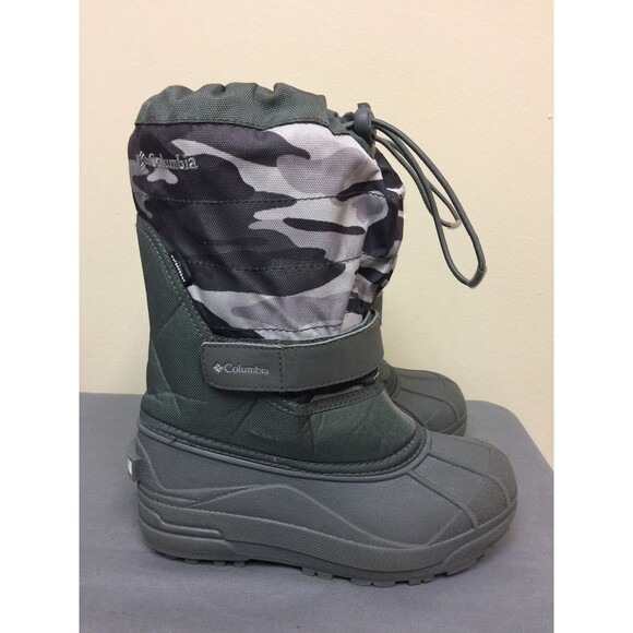 Columbia Kids Camouflage gray/purple Winter Boots,  size 3 - Picture 4 of 11